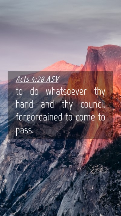 Picture 04 - Acts 4:28 ASV Mobile Phone Wallpaper - to do whatsoever thy hand and thy council - Mobile Bible Verse Wallpaper