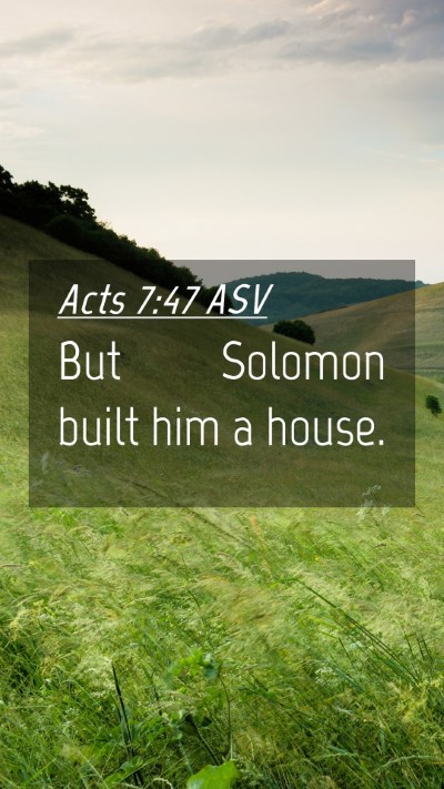 Picture 04 - Acts 7:47 ASV Mobile Phone Wallpaper - But Solomon built him a - Mobile Bible Verse Wallpaper