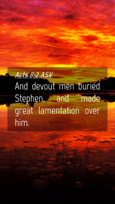 Picture 04 - Acts 8:2 ASV Mobile Phone Wallpaper - And devout men buried Stephen, and made great - Mobile Bible Verse Wallpaper