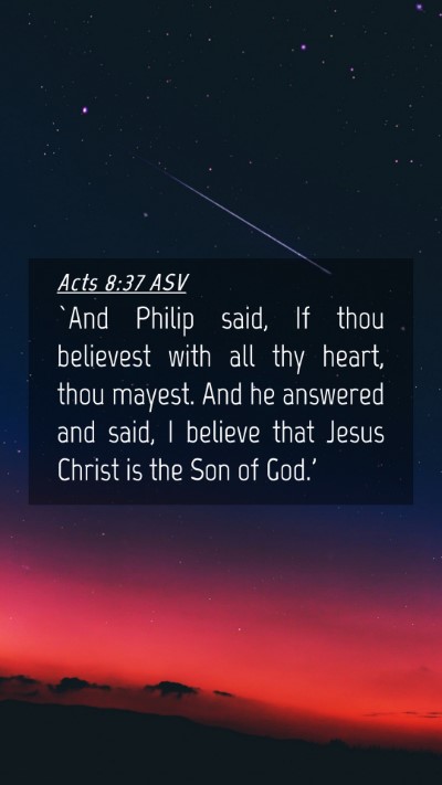 Picture 04 - Acts 8:37 ASV Mobile Phone Wallpaper - `And Philip said, If thou believest with all thy - Mobile Bible Verse Wallpaper