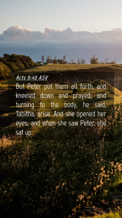 Picture 04 - Acts 9:40 ASV Mobile Phone Wallpaper - But Peter put them all forth, and kneeled down - Mobile Bible Verse Wallpaper
