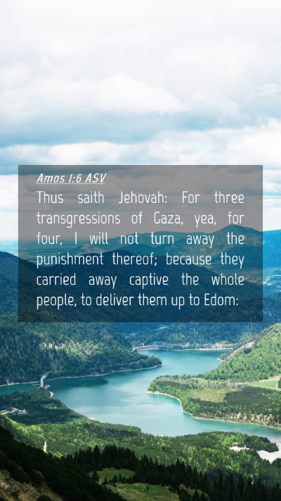 Picture 04 - Amos 1:6 ASV Mobile Phone Wallpaper - Thus saith Jehovah: For three transgressions of - Mobile Bible Verse Wallpaper