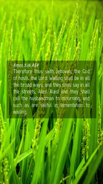 Picture 04 - Amos 5:16 ASV Mobile Phone Wallpaper - Therefore thus saith Jehovah, the God of hosts, - Mobile Bible Verse Wallpaper