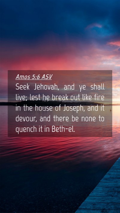 Picture 04 - Amos 5:6 ASV Mobile Phone Wallpaper - Seek Jehovah, and ye shall live; lest he break - Mobile Bible Verse Wallpaper