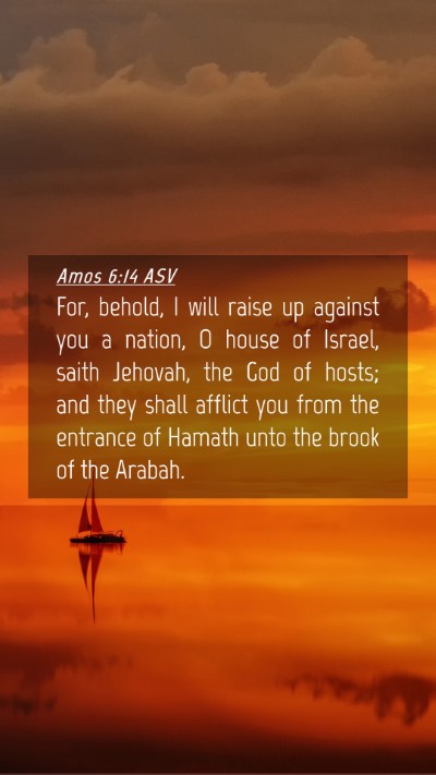 Picture 04 - Amos 6:14 ASV Mobile Phone Wallpaper - For, behold, I will raise up against you a - Mobile Bible Verse Wallpaper