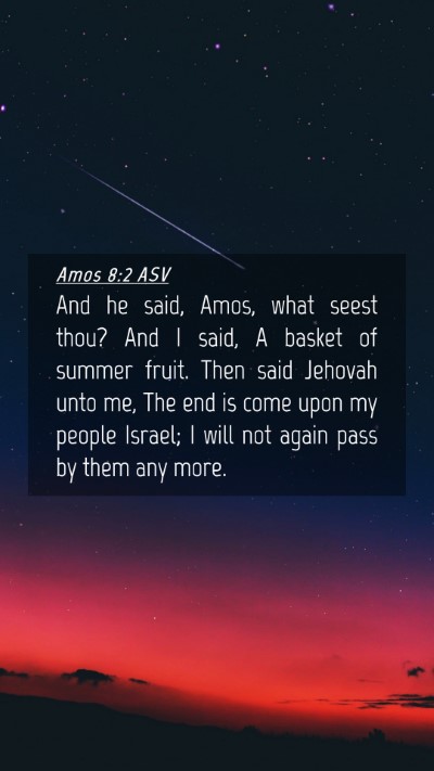 Picture 04 - Amos 8:2 ASV Mobile Phone Wallpaper - And he said, Amos, what seest thou? And I said, A - Mobile Bible Verse Wallpaper