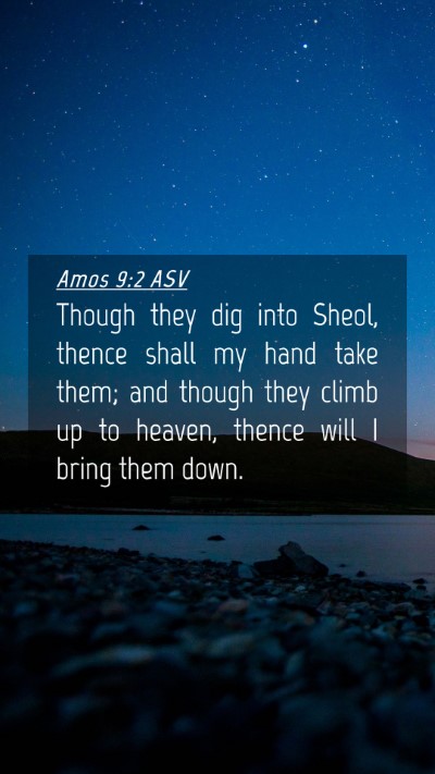 Picture 04 - Amos 9:2 ASV Mobile Phone Wallpaper - Though they dig into Sheol, thence shall my hand - Mobile Bible Verse Wallpaper