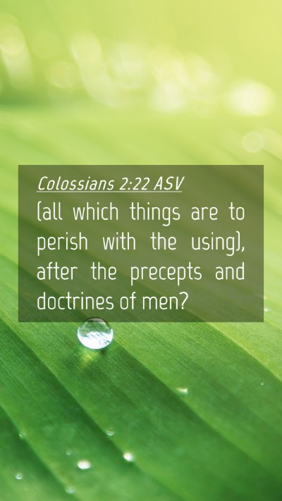 Picture 04 - Colossians 2:22 ASV Mobile Phone Wallpaper - (all which things are to perish with the using), - Mobile Bible Verse Wallpaper