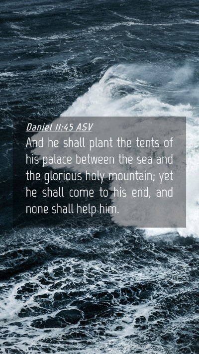 Picture 04 - Daniel 11:45 ASV Mobile Phone Wallpaper - And he shall plant the tents of his palace - Mobile Bible Verse Wallpaper