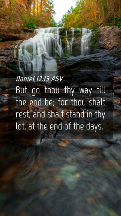 Picture 04 - Daniel 12:13 ASV Mobile Phone Wallpaper - But go thou thy way till the end be; for thou - Mobile Bible Verse Wallpaper