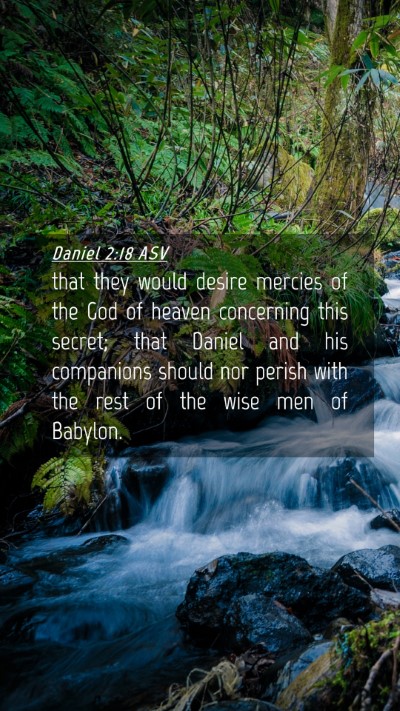 Picture 04 - Daniel 2:18 ASV Mobile Phone Wallpaper - that they would desire mercies of the God of - Mobile Bible Verse Wallpaper