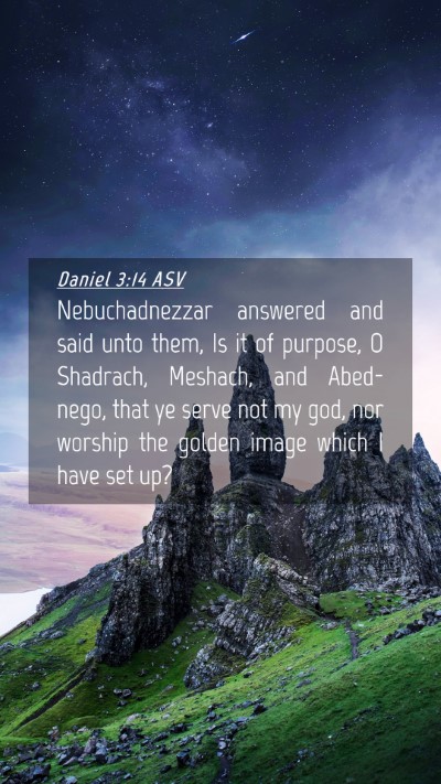 Picture 04 - Daniel 3:14 ASV Mobile Phone Wallpaper - Nebuchadnezzar answered and said unto them, Is it - Mobile Bible Verse Wallpaper