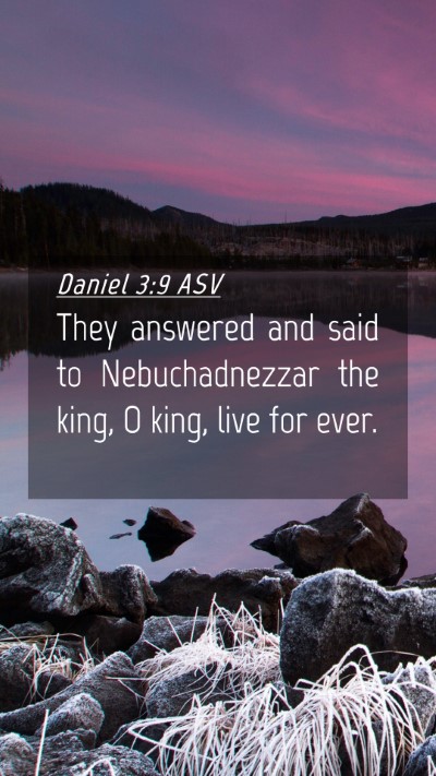 Picture 04 - Daniel 3:9 ASV Mobile Phone Wallpaper - They answered and said to Nebuchadnezzar the - Mobile Bible Verse Wallpaper