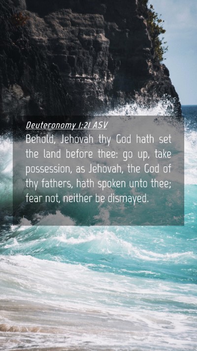 Picture 04 - Deuteronomy 1:21 ASV Mobile Phone Wallpaper - Behold, Jehovah thy God hath set the land before - Mobile Bible Verse Wallpaper