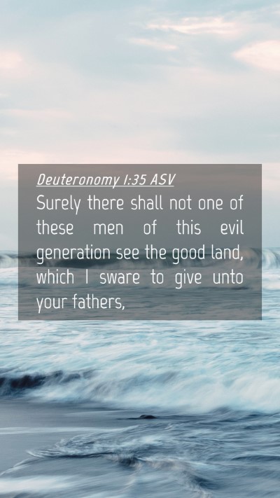 Picture 04 - Deuteronomy 1:35 ASV Mobile Phone Wallpaper - Surely there shall not one of these men of this - Mobile Bible Verse Wallpaper