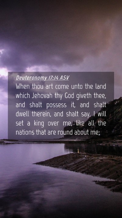 Picture 04 - Deuteronomy 17:14 ASV Mobile Phone Wallpaper - When thou art come unto the land which Jehovah - Mobile Bible Verse Wallpaper