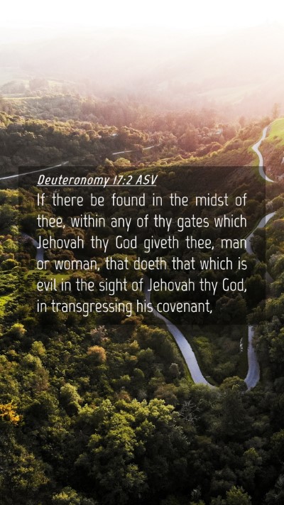 Picture 04 - Deuteronomy 17:2 ASV Mobile Phone Wallpaper - If there be found in the midst of thee, within - Mobile Bible Verse Wallpaper