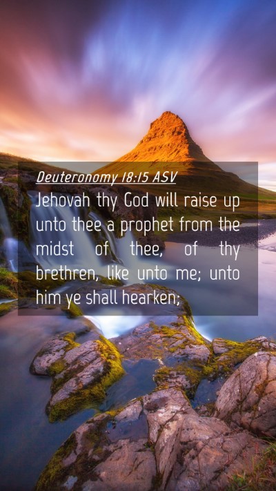 Picture 04 - Deuteronomy 18:15 ASV Mobile Phone Wallpaper - Jehovah thy God will raise up unto thee a prophet - Mobile Bible Verse Wallpaper