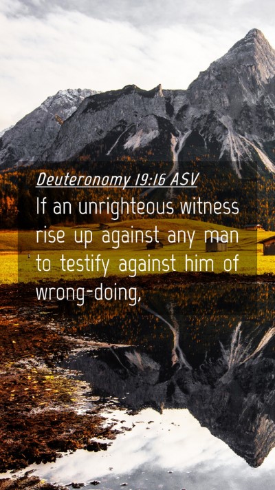 Picture 04 - Deuteronomy 19:16 ASV Mobile Phone Wallpaper - If an unrighteous witness rise up against any man - Mobile Bible Verse Wallpaper