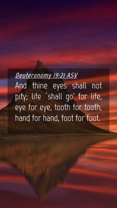 Picture 04 - Deuteronomy 19:21 ASV Mobile Phone Wallpaper - And thine eyes shall not pity; life `shall go' - Mobile Bible Verse Wallpaper