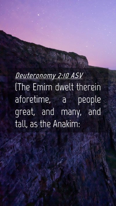 Picture 04 - Deuteronomy 2:10 ASV Mobile Phone Wallpaper - (The Emim dwelt therein aforetime, a people - Mobile Bible Verse Wallpaper