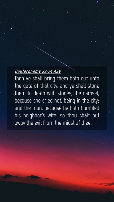 Picture 04 - Deuteronomy 22:24 ASV Mobile Phone Wallpaper - then ye shall bring them both out unto the gate - Mobile Bible Verse Wallpaper