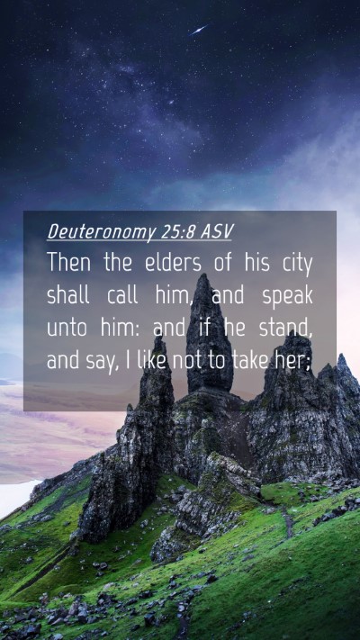 Picture 04 - Deuteronomy 25:8 ASV Mobile Phone Wallpaper - Then the elders of his city shall call him, and - Mobile Bible Verse Wallpaper