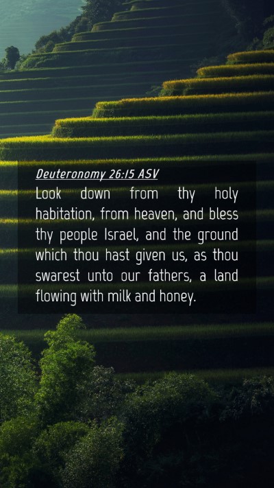 Picture 04 - Deuteronomy 26:15 ASV Mobile Phone Wallpaper - Look down from thy holy habitation, from heaven, - Mobile Bible Verse Wallpaper