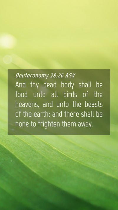 Picture 04 - Deuteronomy 28:26 ASV Mobile Phone Wallpaper - And thy dead body shall be food unto all birds of - Mobile Bible Verse Wallpaper