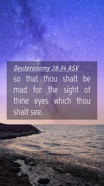 Picture 04 - Deuteronomy 28:34 ASV Mobile Phone Wallpaper - so that thou shalt be mad for the sight of thine - Mobile Bible Verse Wallpaper