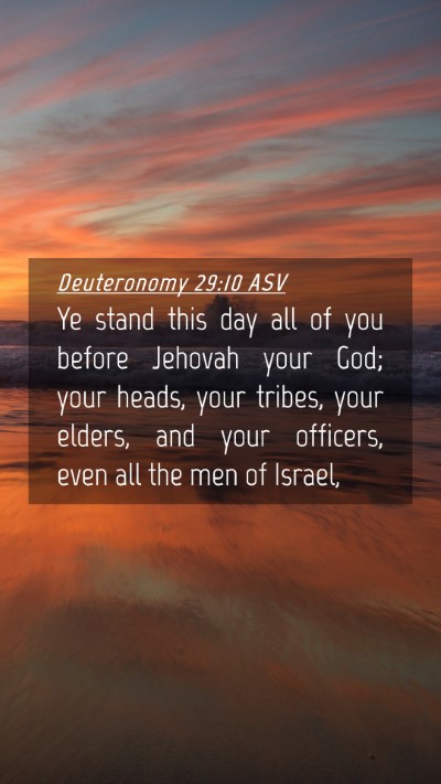 Picture 04 - Deuteronomy 29:10 ASV Mobile Phone Wallpaper - Ye stand this day all of you before Jehovah your - Mobile Bible Verse Wallpaper