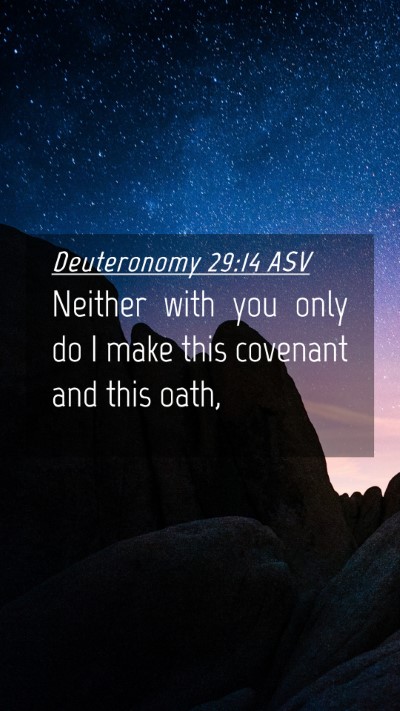 Picture 04 - Deuteronomy 29:14 ASV Mobile Phone Wallpaper - Neither with you only do I make this covenant and - Mobile Bible Verse Wallpaper