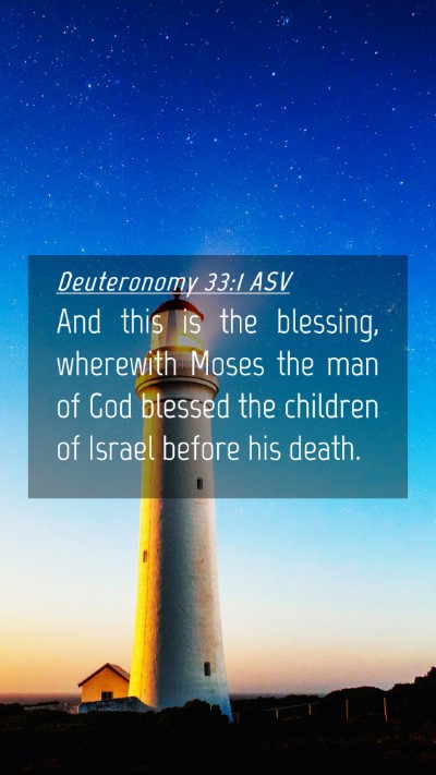 Picture 04 - Deuteronomy 33:1 ASV Mobile Phone Wallpaper - And this is the blessing, wherewith Moses the man - Mobile Bible Verse Wallpaper