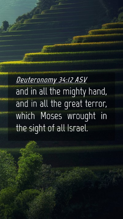 Picture 04 - Deuteronomy 34:12 ASV Mobile Phone Wallpaper - and in all the mighty hand, and in all the great - Mobile Bible Verse Wallpaper
