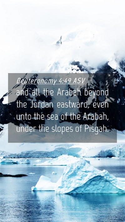 Picture 04 - Deuteronomy 4:49 ASV Mobile Phone Wallpaper - and all the Arabah beyond the Jordan eastward, - Mobile Bible Verse Wallpaper