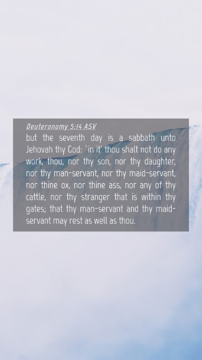 Picture 04 - Deuteronomy 5:14 ASV Mobile Phone Wallpaper - but the seventh day is a sabbath unto Jehovah thy - Mobile Bible Verse Wallpaper