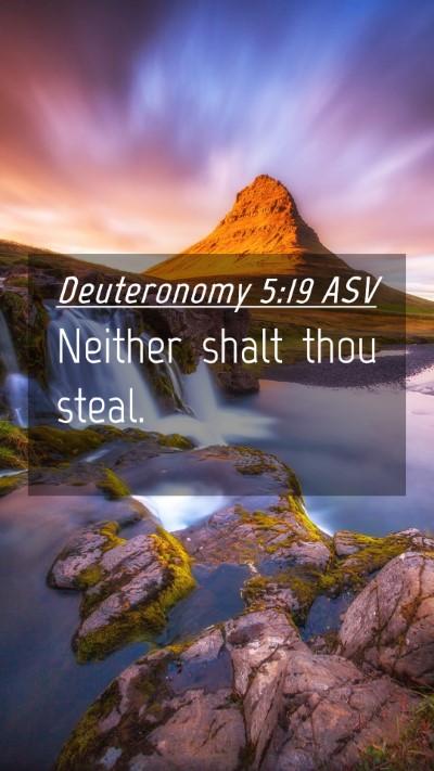 Picture 04 - Deuteronomy 5:19 ASV Mobile Phone Wallpaper - Neither shalt thou - Mobile Bible Verse Wallpaper
