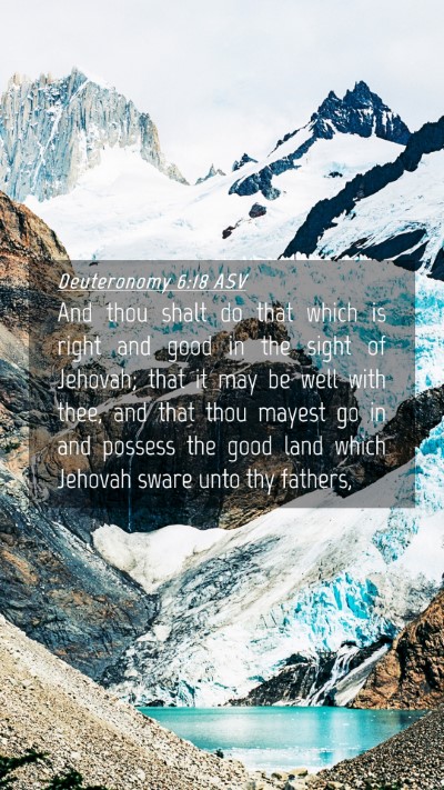 Picture 04 - Deuteronomy 6:18 ASV Mobile Phone Wallpaper - And thou shalt do that which is right and good in - Mobile Bible Verse Wallpaper