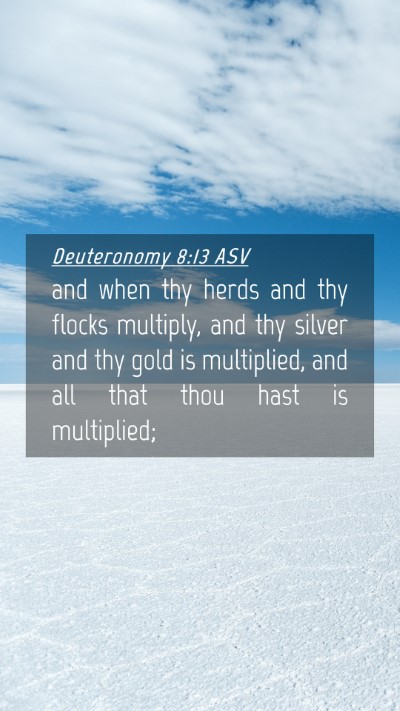 Picture 04 - Deuteronomy 8:13 ASV Mobile Phone Wallpaper - and when thy herds and thy flocks multiply, and - Mobile Bible Verse Wallpaper