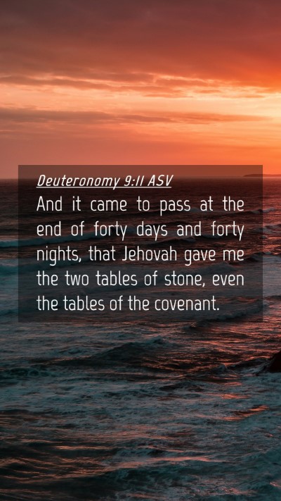 Picture 04 - Deuteronomy 9:11 ASV Mobile Phone Wallpaper - And it came to pass at the end of forty days and - Mobile Bible Verse Wallpaper