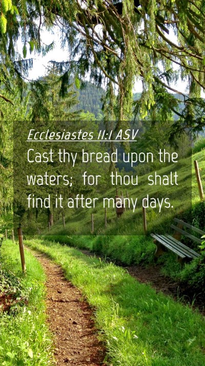 Picture 04 - Ecclesiastes 11:1 ASV Mobile Phone Wallpaper - Cast thy bread upon the waters; for thou shalt - Mobile Bible Verse Wallpaper