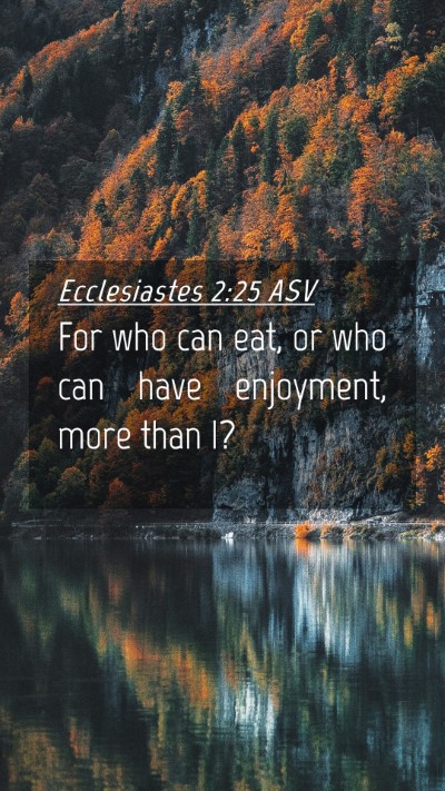 Picture 04 - Ecclesiastes 2:25 ASV Mobile Phone Wallpaper - For who can eat, or who can have enjoyment, more - Mobile Bible Verse Wallpaper