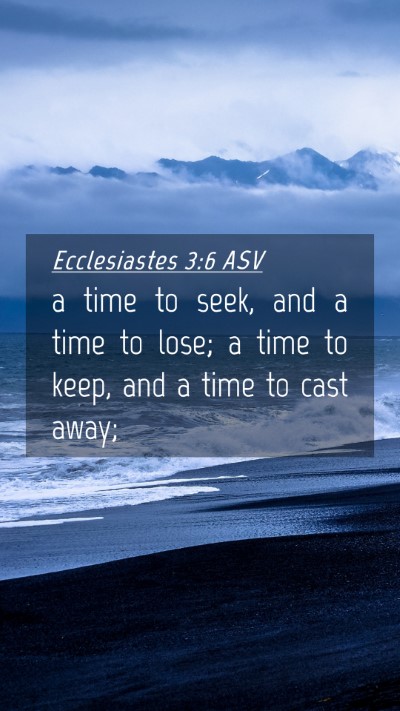 Picture 04 - Ecclesiastes 3:6 ASV Mobile Phone Wallpaper - a time to seek, and a time to lose; a time to - Mobile Bible Verse Wallpaper