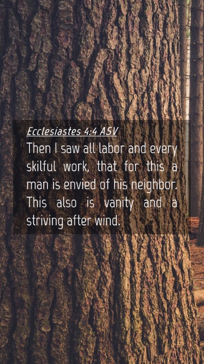 Picture 04 - Ecclesiastes 4:4 ASV Mobile Phone Wallpaper - Then I saw all labor and every skilful work, that - Mobile Bible Verse Wallpaper