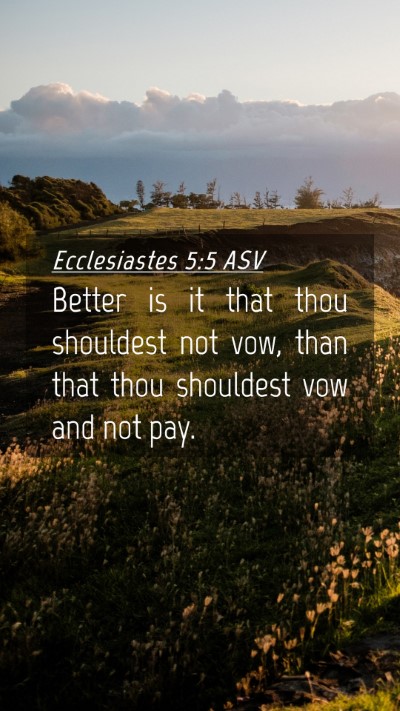 Picture 04 - Ecclesiastes 5:5 ASV Mobile Phone Wallpaper - Better is it that thou shouldest not vow, than - Mobile Bible Verse Wallpaper