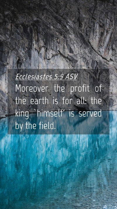 Picture 04 - Ecclesiastes 5:9 ASV Mobile Phone Wallpaper - Moreover the profit of the earth is for all: the - Mobile Bible Verse Wallpaper