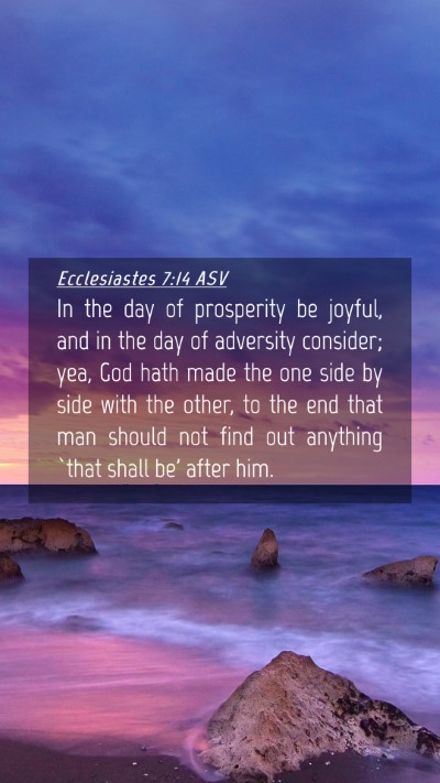 Picture 04 - Ecclesiastes 7:14 ASV Mobile Phone Wallpaper - In the day of prosperity be joyful, and in the - Mobile Bible Verse Wallpaper