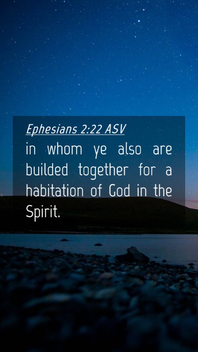 Picture 04 - Ephesians 2:22 ASV Mobile Phone Wallpaper - in whom ye also are builded together for a - Mobile Bible Verse Wallpaper