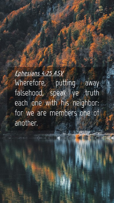 Picture 04 - Ephesians 4:25 ASV Mobile Phone Wallpaper - Wherefore, putting away falsehood, speak ye truth - Mobile Bible Verse Wallpaper