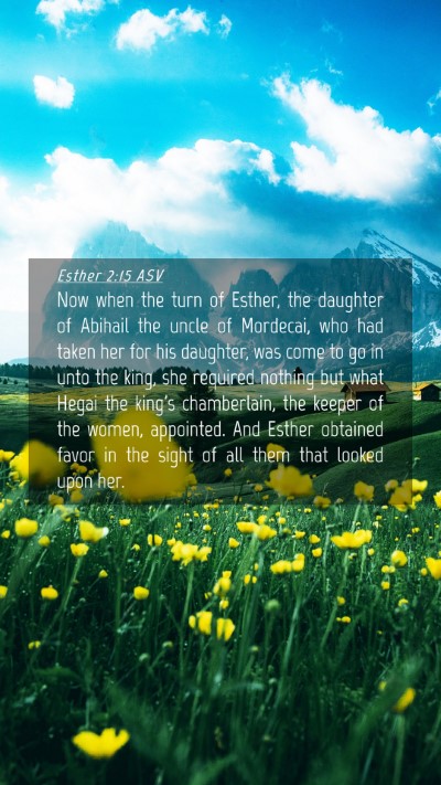 Picture 04 - Esther 2:15 ASV Mobile Phone Wallpaper - Now when the turn of Esther, the daughter of - Mobile Bible Verse Wallpaper